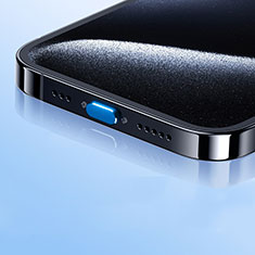 Tapon Antipolvo USB-C Jack Type-C Universal H01 para Sharp AQUOS Sense4 Plus Azul