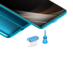Tapon Antipolvo USB-C Jack Type-C Universal H03 para Samsung Galaxy A03s Azul