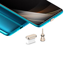 Tapon Antipolvo USB-C Jack Type-C Universal H03 para Xiaomi Poco F3 GT 5G Oro