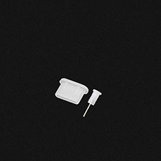 Tapon Antipolvo USB-C Jack Type-C Universal H04 para Apple iPhone 15 Plus Blanco