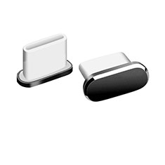 Tapon Antipolvo USB-C Jack Type-C Universal H06 para Sony Xperia XA1 Plus Negro