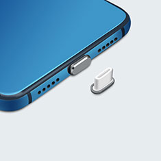 Tapon Antipolvo USB-C Jack Type-C Universal H07 para Samsung Galaxy A50 Gris Oscuro