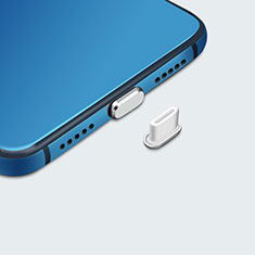 Tapon Antipolvo USB-C Jack Type-C Universal H07 para Apple iPhone 15 Plus Plata