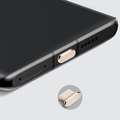 Tapon Antipolvo USB-C Jack Type-C Universal H08 para Oppo A74 4G Oro