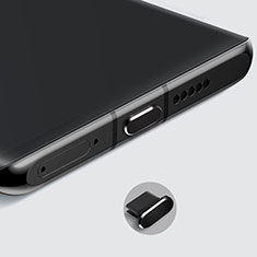 Tapon Antipolvo USB-C Jack Type-C Universal H08 para Apple iPhone 15 Pro Negro