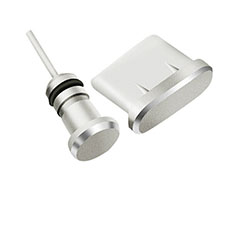 Tapon Antipolvo USB-C Jack Type-C Universal H09 para Google Pixel 4 Plata