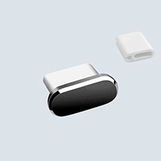 Tapon Antipolvo USB-C Jack Type-C Universal H10 para Motorola Moto G9 Negro
