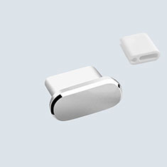 Tapon Antipolvo USB-C Jack Type-C Universal H10 para Oneplus 7 Plata