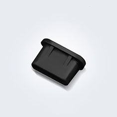 Tapon Antipolvo USB-C Jack Type-C Universal H11 para Motorola Moto G8 Power Negro