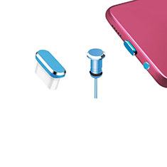Tapon Antipolvo USB-C Jack Type-C Universal H12 para Oppo A2 Pro 5G Azul