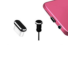 Tapon Antipolvo USB-C Jack Type-C Universal H12 para Apple iPhone 15 Pro Max Negro