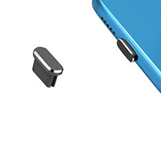 Tapon Antipolvo USB-C Jack Type-C Universal H13 para Motorola Moto G8 Power Lite Gris Oscuro