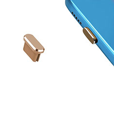Tapon Antipolvo USB-C Jack Type-C Universal H13 para Motorola Moto G50 5G Oro