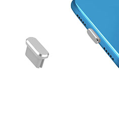 Tapon Antipolvo USB-C Jack Type-C Universal H13 para Apple iPhone 15 Plus Plata