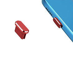 Tapon Antipolvo USB-C Jack Type-C Universal H13 para Apple iPhone 15 Plus Rojo