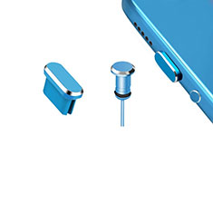 Tapon Antipolvo USB-C Jack Type-C Universal H15 para Oppo Reno3 A Azul