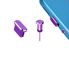 Tapon Antipolvo USB-C Jack Type-C Universal H15 para Xiaomi Redmi K30 5G Morado