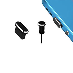 Tapon Antipolvo USB-C Jack Type-C Universal H15 para HTC One M9 Plus Negro