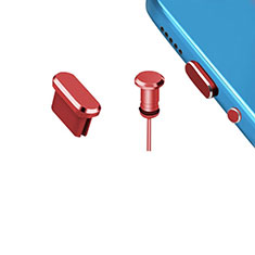 Tapon Antipolvo USB-C Jack Type-C Universal H15 para Huawei Y5 2018 Rojo