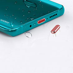 Tapon Antipolvo USB-C Jack Type-C Universal H16 para Sony Xperia XA1 Plus Rojo