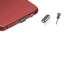Tapon Antipolvo USB-C Jack Type-C Universal H17 para Apple iPhone 15 Gris Oscuro