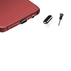 Tapon Antipolvo USB-C Jack Type-C Universal H17 para Apple iPhone 15 Plus Negro