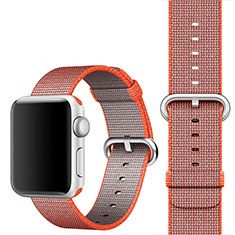 Tela Correa De Reloj Eslabones Pulsera para Apple iWatch 38mm Naranja