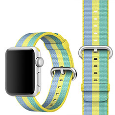 Tela Correa De Reloj Pulsera Eslabones para Apple iWatch 2 42mm Amarillo