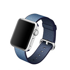 Tela Correa De Reloj Pulsera Eslabones para Apple iWatch 2 42mm Azul