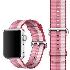 Tela Correa De Reloj Pulsera Eslabones para Apple iWatch 38mm Rosa