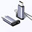 Cable Adaptador Type-C USB-C a Mocro USB-B H02 Gris Oscuro