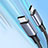 Cable Adaptador Type-C USB-C a Type-C USB-C 100W H05 para Apple iPad Pro 12.9 (2022) Gris Oscuro