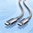 Cable Adaptador Type-C USB-C a Type-C USB-C 100W H06 para Apple iPad Pro 12.9 (2022) Gris Oscuro