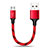 Cable Micro USB Android Universal 25cm S02 Rojo