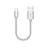 Cable Type-C Android Universal 30cm S05 para Apple iPad Pro 12.9 (2021) Blanco