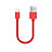 Cable Type-C Android Universal 30cm S05 para Apple iPad Pro 12.9 (2021) Rojo