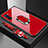 Carcasa Bumper Funda Silicona Espejo con Magnetico Anillo de dedo Soporte A01 para Samsung Galaxy Note 10 5G Rojo