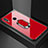 Carcasa Bumper Funda Silicona Espejo con Magnetico Anillo de dedo Soporte para Huawei Honor 8X Rojo