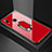 Carcasa Bumper Funda Silicona Espejo con Magnetico Anillo de dedo Soporte para Huawei Nova 3e Rojo