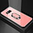 Carcasa Bumper Funda Silicona Espejo con Magnetico Anillo de dedo Soporte para Samsung Galaxy S8 Oro Rosa