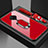 Carcasa Bumper Funda Silicona Espejo con Magnetico Anillo de dedo Soporte para Vivo X50 Lite Rojo