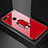 Carcasa Bumper Funda Silicona Espejo con Magnetico Anillo de dedo Soporte para Xiaomi Mi 8 Lite Rojo