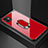 Carcasa Bumper Funda Silicona Espejo con Magnetico Anillo de dedo Soporte T01 para Apple iPhone 11 Rojo
