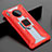 Carcasa Bumper Funda Silicona Espejo con Magnetico Anillo de dedo Soporte T02 para Huawei Mate 30 5G Rojo