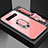 Carcasa Bumper Funda Silicona Espejo con Magnetico Anillo de dedo Soporte T02 para Samsung Galaxy S10 Plus Rosa