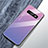 Carcasa Bumper Funda Silicona Espejo Gradiente Arco iris A01 para Samsung Galaxy S10 Plus Morado