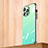 Carcasa Bumper Funda Silicona Espejo Gradiente Arco iris AT1 para Apple iPhone 13 Pro Menta Verde