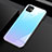 Carcasa Bumper Funda Silicona Espejo Gradiente Arco iris H01 para Apple iPhone 11 Azul Cielo