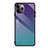 Carcasa Bumper Funda Silicona Espejo Gradiente Arco iris H01 para Apple iPhone 11 Pro Max Morado