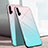 Carcasa Bumper Funda Silicona Espejo Gradiente Arco iris H01 para Huawei Honor 20 Pro Azul Cielo